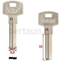 Заг. для ключ. САЗАР-1D/WR(1080) 2 паза (8,8*32мм)  сторона AP-1Dверт Е-042 №288