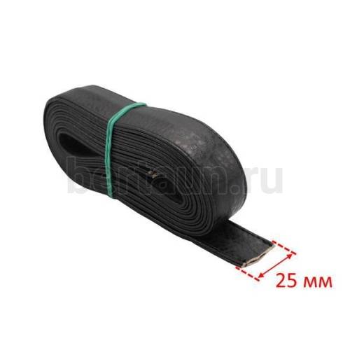 Ручки сумочные ПЛОСКИЕ № 25 2,5 см*2м черная точка крупная