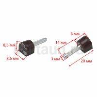 ARCHITAK  набойки № 1  р 00 р.8.5*8.5 мм /389.5 коричневый