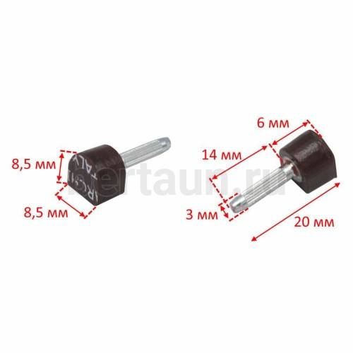 ARCHITAK  набойки № 1  р 00 р.8.5*8.5 мм /389.5 коричневый