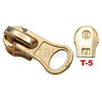 Замок-бегунок №202 спираль Т5 нижний ОБРАТКА BERT золото