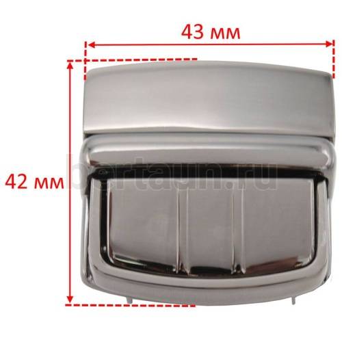 Замок портфельный №153 С072-9 BERT без замка тем.никель