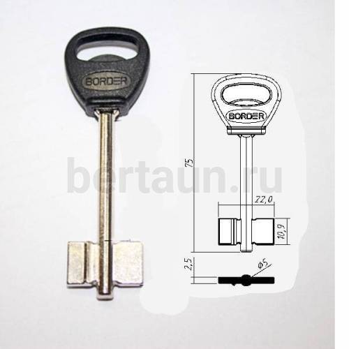 Заг.для ключ. БОРДЕР 066  (БОРДЕР-1)  (10.9*75)  DV2230  №385
