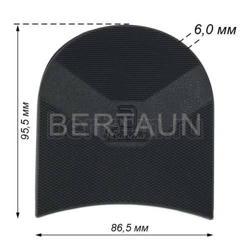 Набойка № 156  BAOMA арт.B106 черный 6,0 мм