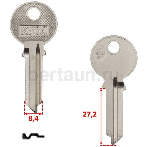 Заг.для ключ. KAC 2 Л _452_KSP2S/45S2_KAP1R_KSK2L_ Каспийск англ.№176