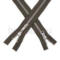 МОЛНИЯ № 26 КУРТОЧНАЯ ИТАЛИЯ Т5 метал.никель 100 см 2 замка хаки