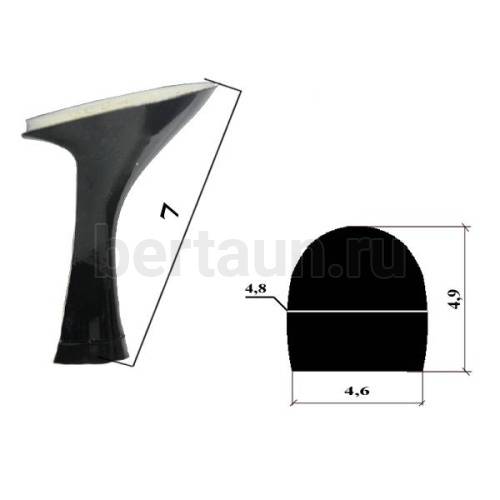 Каблуки № 114 LY 5084  черный лаковый (высота 7 см)