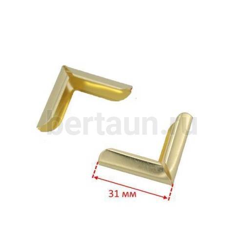 Фурнитура №69 LT уголок HW-JP-00338 32мм золото10 шт/упак 