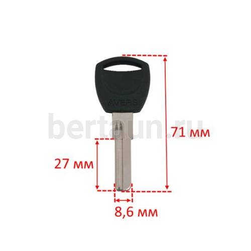 Заг.для ключ. АВЕРС  (3В-8-4С) 27мм вертик № 518 (H-204)