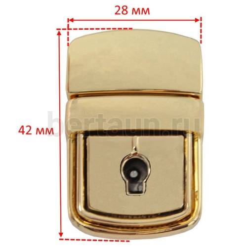 Замок портфельный № 51 C148 BERT/ А0605 GFM золото