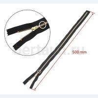 МОЛНИЯ №191 неразъемная д/платьев металл ЗОЛОТО Т3 50см черная