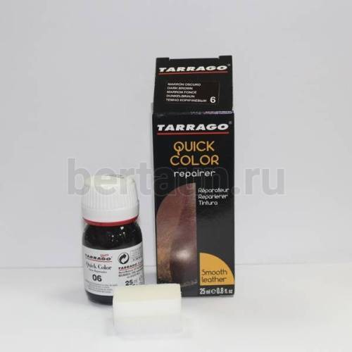 Тарраго №  1  (TDC83) 006 Краска д/кожи. QUICK COLOR 25 мл темно кор.