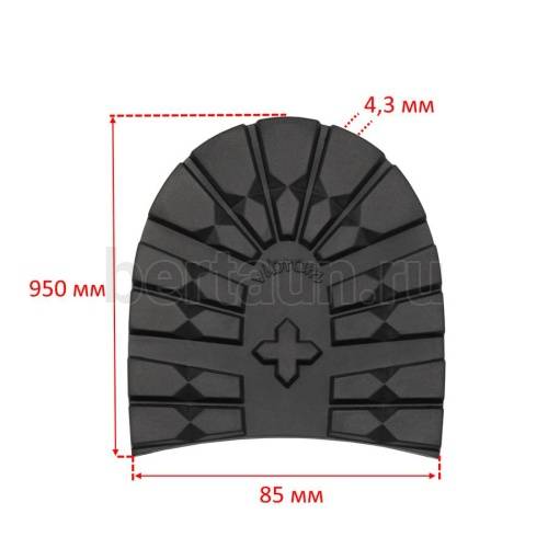 Набойка №    1058  VIBRAM 1205 Roccia  (танк)  размер 43-44 (434) черная