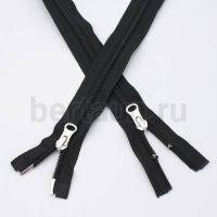 МОЛНИЯ №109 курточная 2 замка спираль Т7 ПРИБАЛТИКА 120 см черная