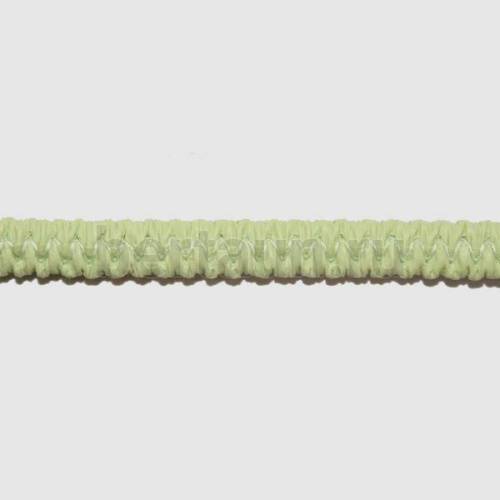Резинка босоножная в кожаной оплетке 6 мм салатовая Италия