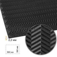 Лист профилактика №125 DUMOUT "елочка" нешкуренный 560*360*2,2 мм черный