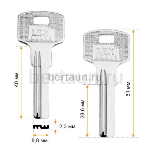 Заг.для ключ. LEX 2P (E-302) верт. №689