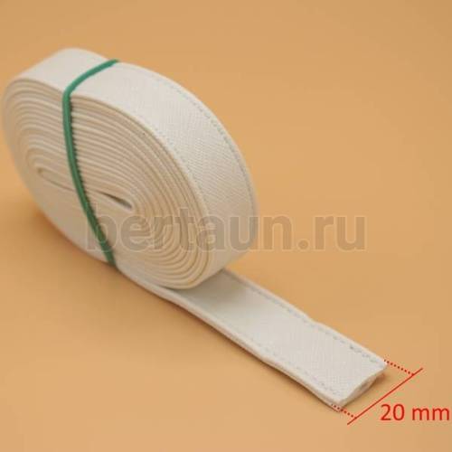 Ручки сумочные ПЛОСКИЕ №113 2 см*2м белый НОВИНКА