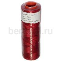 Нитки вощеные №57 d1мм 100м.для ручной прошивки красн 628 DAFNA
