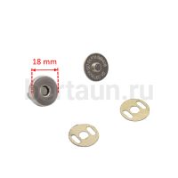 Кнопка №35 магнитная 18 мм ЕВ-01  никель  ЛТ  (5 шт/уп)
