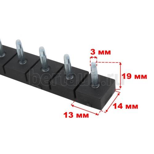 Полоса - штырь №12  ПРИБАЛТИКА (10 пар) УЗКАЯ черная