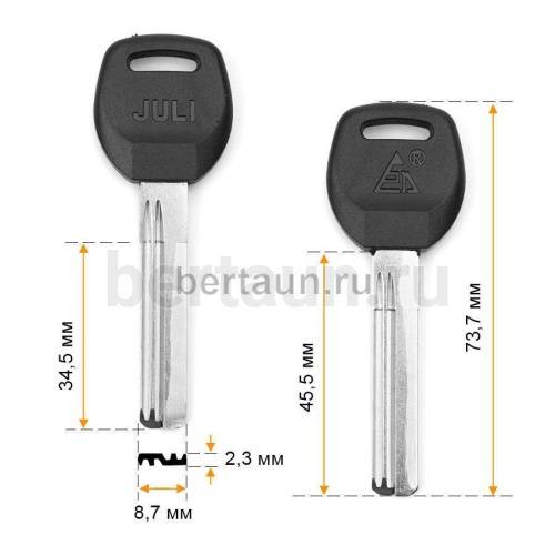 Заг.для ключ. BAODEAN JULI_AP1D_APE2_APK2R_x_BAO2D 35 мм пл.ручка, без упора D-143  №595 