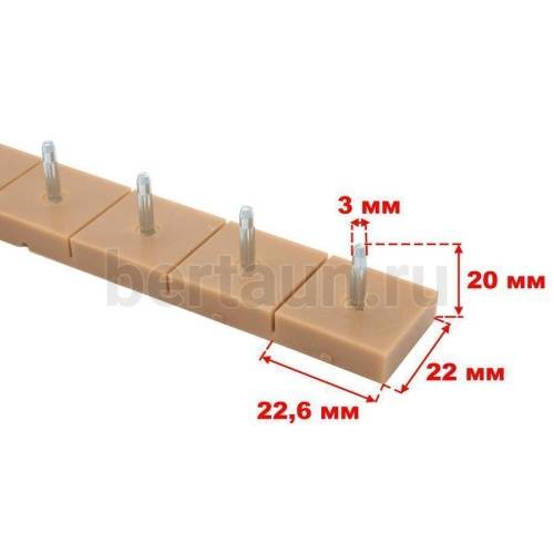 Полоса - штырь №14  ПРИБАЛТИКА (5 пар) ШИРОКАЯ бежевая