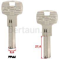 Заг.для ключ. AP 1D рифленый ПОД БРОНЬ 2,25мм*8,60мм  (верт) № 522 