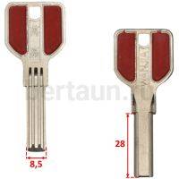 Заг.для ключ. MCM-8_проф"Э"3 паза 8,5*30руч с пл вст(МСМ8D) верт№192
