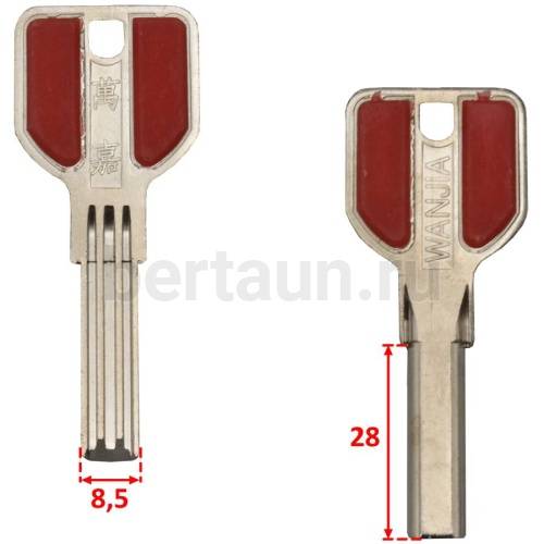 Заг.для ключ. MCM-8_проф"Э"3 паза 8,5*30руч с пл вст(МСМ8D) верт№192