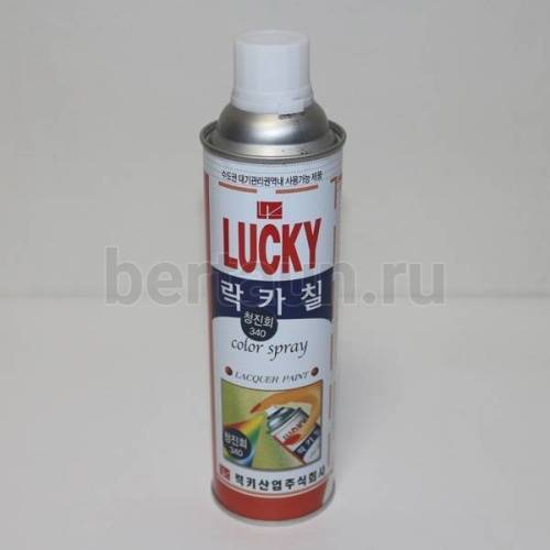 Краска №  1 аэрозоль "LUCKY" 400 мл № 340 т.син.-серая