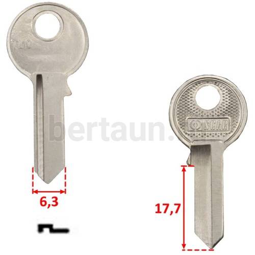 Заг.для ключ. TL 10  _TRI4D_TR10R_TL10_TRC1 TriCircle англ. №144