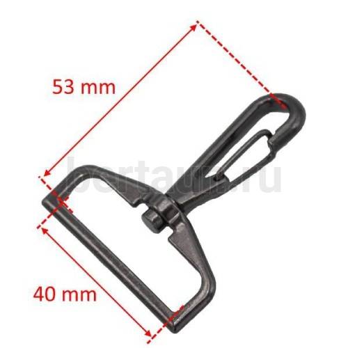 Карабин № 67 метал. д/сумок LT 40 мм ZH 488 ТМL темный никель