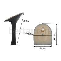 Каблуки № 116 LY 4406 черный матов.(высота 8,5 см)