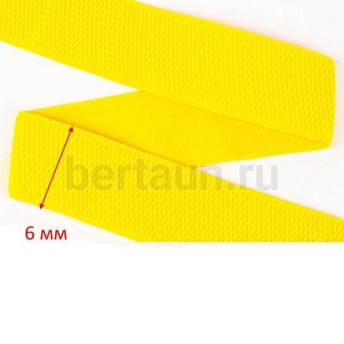 Резинка босоножная  6 мм желтая Италия