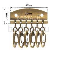 Фурнитура №97 ключница BERT 6 карабинов антик