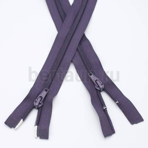 МОЛНИЯ № 99 курточная 2 замка спираль Т7 ПРИБАЛТИКА 100 см т.фиолетовый