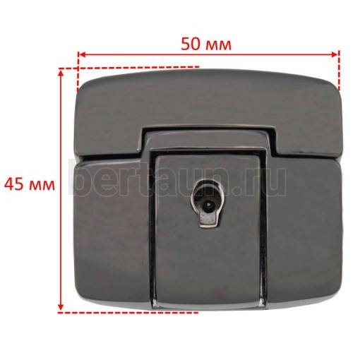 Замок портфельный №167 С155 BERT тем.никель