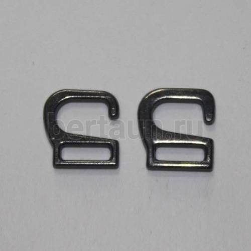 Крючки для босоножек 7,5 мм (для резинки 6 мм) черный никель