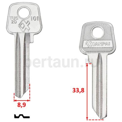 Заг.для ключ. TUS-2D  Тушино  H-095 англ № 364