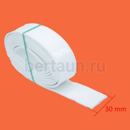 Ручки сумочные ПЛОСКИЕ № 41 3см*2м белый лак