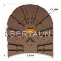 Набойка №  74  BISSELL 617B   ТАНК 9 мм мужская светло-коричневый LIGHT BROWN (8) "желтый логотип"
