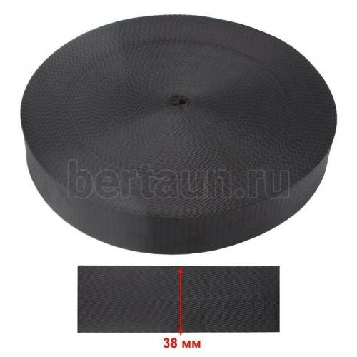 Стропа №31  38 мм LT LUX черная 322 (5 м/упак)