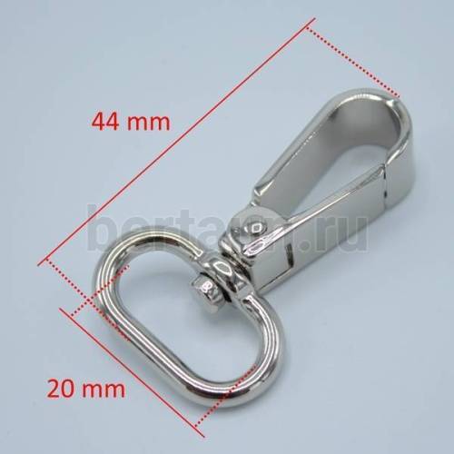 Карабин № 88 метал. д/сумок LT К 4929/7413 20мм никель