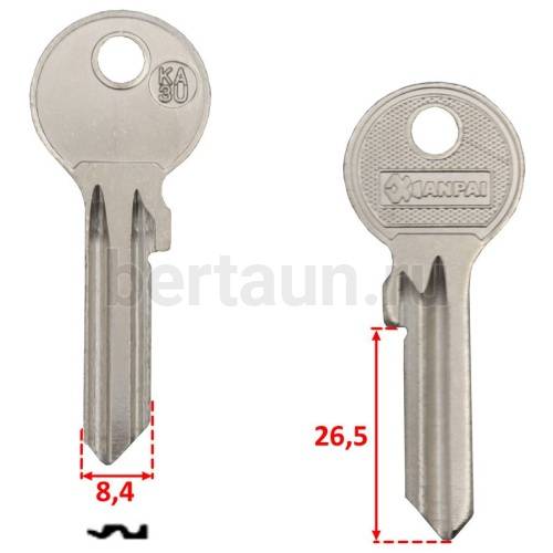 Заг.для ключ. KL КЛ 6 _KAE6D_KLE5X_KAL4D_KAL8_KA3U №180