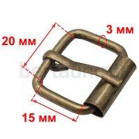 Пряжка  №108 обувная 20*15*3 мм антик (10шт/упак)