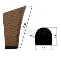 Каблуки № 124 LY 6092 беж.полоска (столб высота 7,5 см)