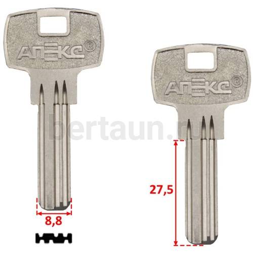 Заг.для ключ. AP 3D AP3D_x_APK3_x Апекс-04 правый верт. №528