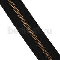 Молния рулонная  № 66 МЕТАЛЛ антик Т8 LT черная