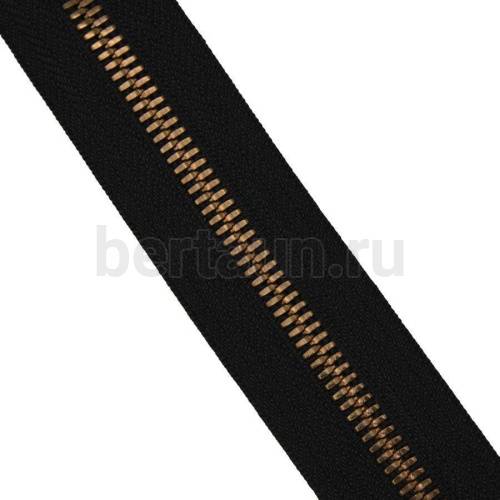 Молния рулонная  № 66 МЕТАЛЛ антик Т8 LT черная